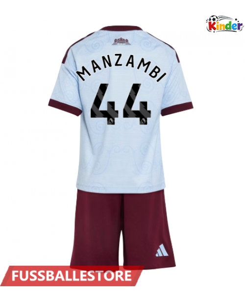 Günstige Aston Villa Johan Manzambi #44 3rd trikot Kinder 2026-27 Kurzarm (+ Kurze Hosen)